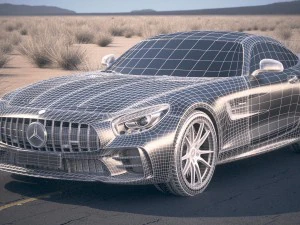 Mercedes-Benz AMG GT R 2017 Est&uacute;dio Deserto Modelo 3D