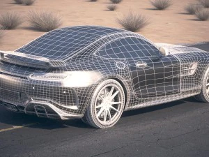 Mercedes-Benz AMG GT R 2017 Est&uacute;dio Deserto Modelo 3D