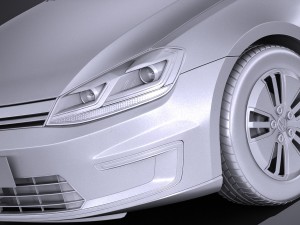 Volkswagen E-Golf 2017 3D Модель