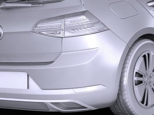 Volkswagen E-Golf 2017 3D Модель