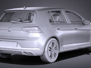 Volkswagen E-Golf 2017 3D Модель