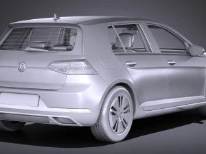 Volkswagen E-Golf 2017 3D Model