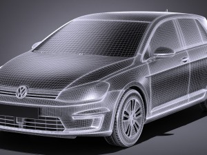 Volkswagen E-Golf 2017 3D Модель