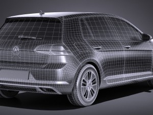 Volkswagen E-Golf 2017 3D Модель