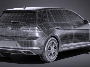 Volkswagen E-Golf 2017 3D Model