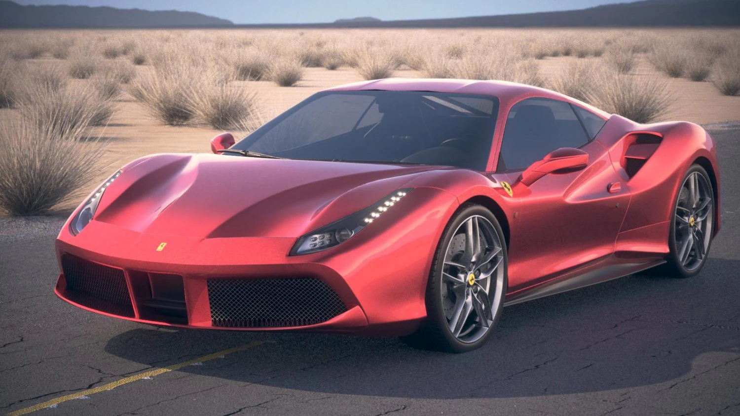 Ferrari 488 GTB 2017 3D Model .c4d .max .obj .3ds .fbx .stl .blend 