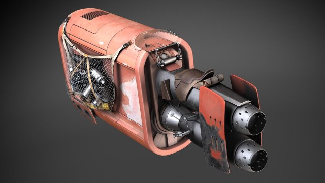 Star Wars Reys Speeder Model 3D .c4d .max .obj .3ds .fbx .stl .blend