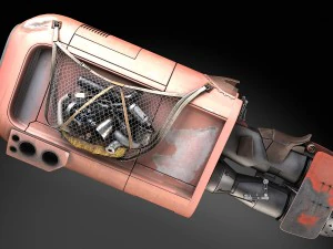 Star Wars Reys Speeder 3D Model