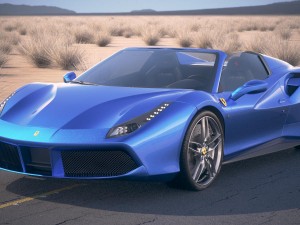 Ferrari 488 GTB Spider 2017 3D 모델