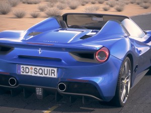 Ferrari 488 GTB Spider 2017 3D Модель