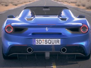 Ferrari 488 GTB Spider 2017 3D Model