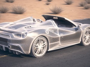 Ferrari 488 GTB Spider 2017 3D Модель
