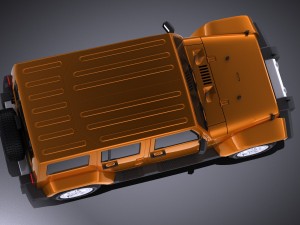 Jeep Wrangler Unlimited Sahara 2015 vray 3Dモデル