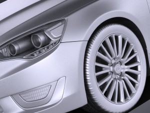 Kia Cadenza 2016 vray 3D Модель