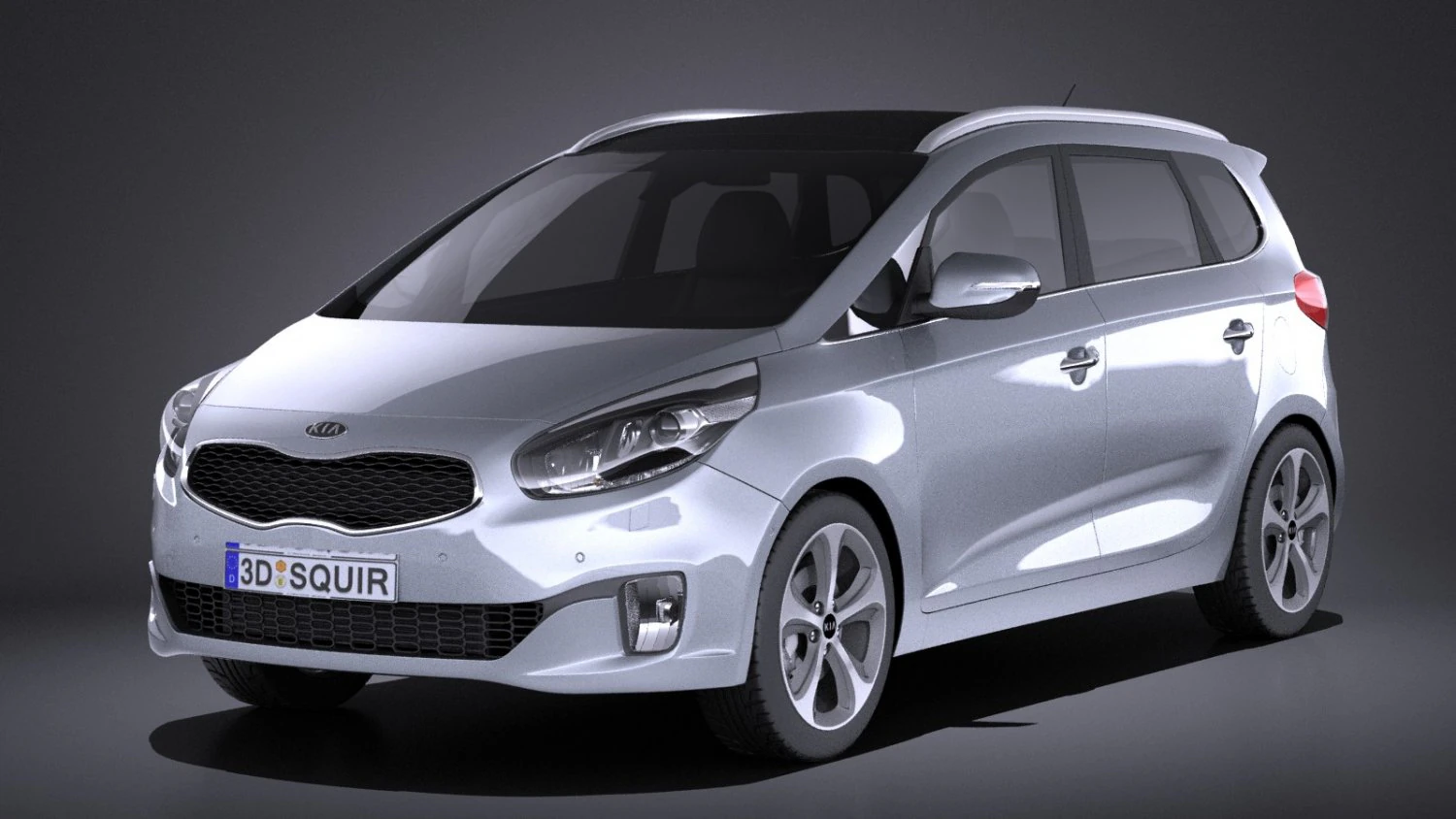 Kia Carens 2016 vray 3D Model .c4d .max .obj .3ds .fbx .stl .blend