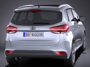 Kia Carens 2016 vray Modèle 3D