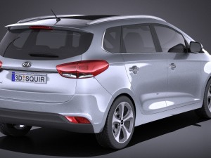 Kia Carens 2016 vray Modèle 3D