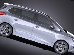 Kia Carens 2016 vray Modèle 3D