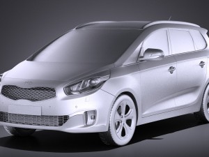 Kia Carens 2016 vray Modèle 3D