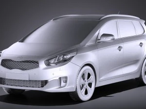 Kia Carens 2016 vray 3D Model