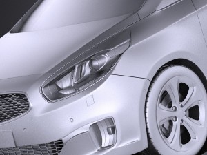 Kia Carens 2016 vray Modèle 3D
