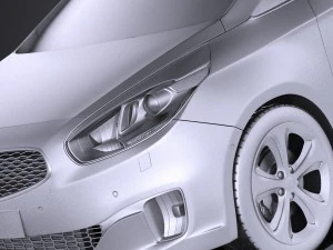 Kia Carens 2016 vray 3D Model