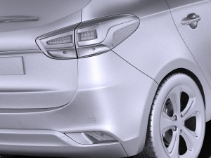 Kia Carens 2016 vray Modèle 3D