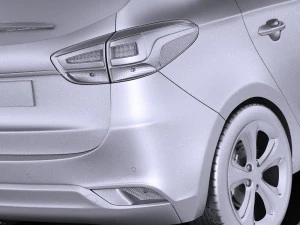 Kia Carens 2016 vray 3D Model