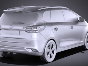 Kia Carens 2016 vray Modèle 3D