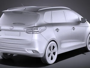 Kia Carens 2016 vray 3D Model