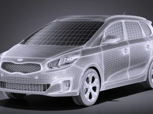 Kia Carens 2016 vray 3D Model