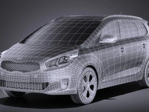 Kia Carens 2016 vray 3D Model