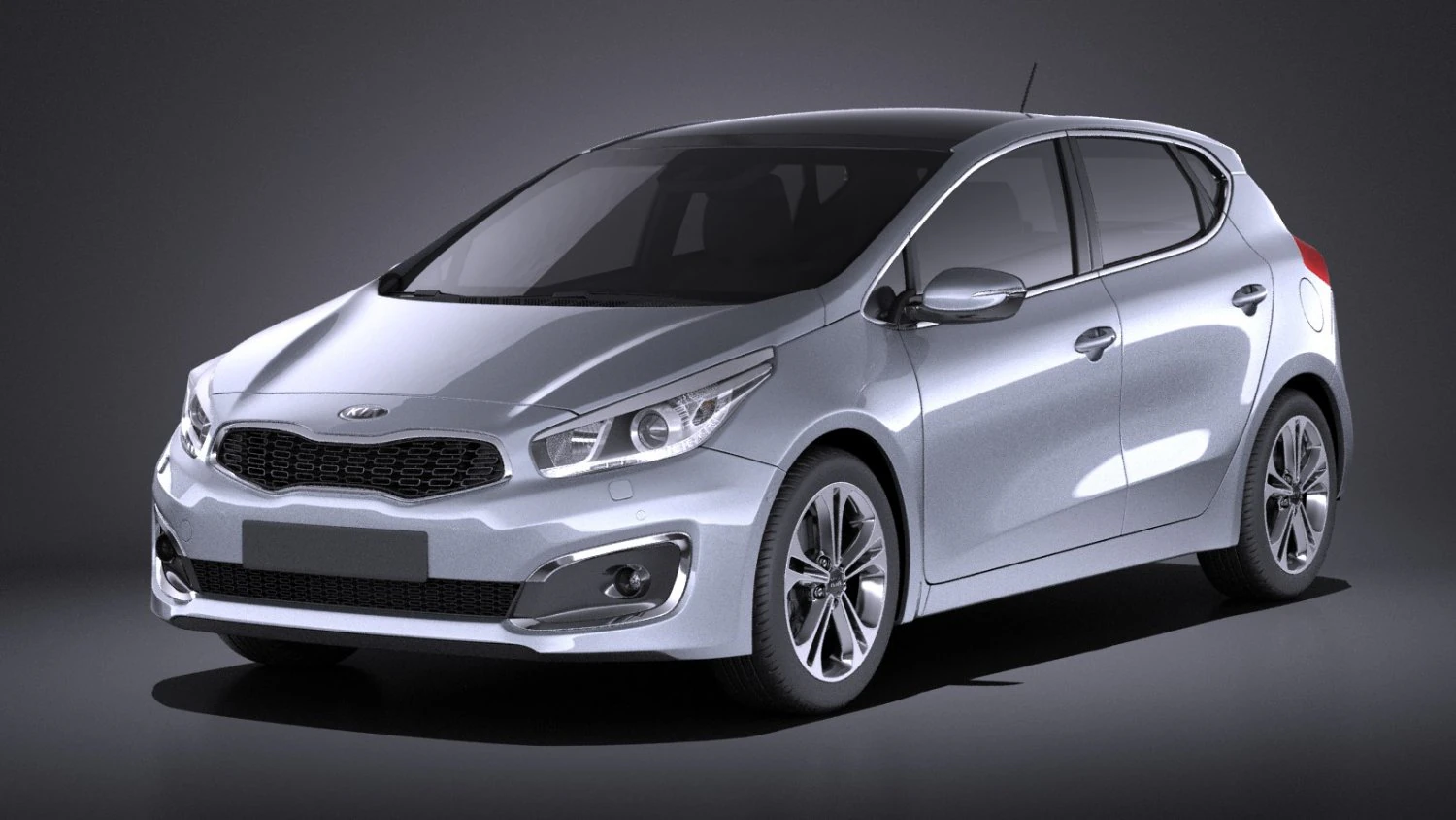 Kia Ceed 5-door 2017 vray 3D Model .c4d .max .obj .3ds .fbx .stl .blend 