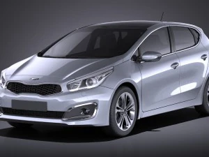 Kia Ceed 5 pintu 2017 vray Model 3D