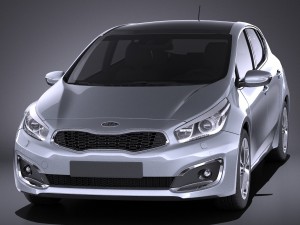 Kia Ceed 5-door 2017 vray 3D मॉडल