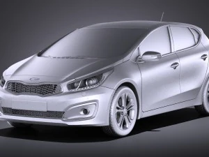 Kia Ceed 5-door 2017 vray 3D Model