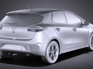 Kia Ceed 5-door 2017 vray 3D Model