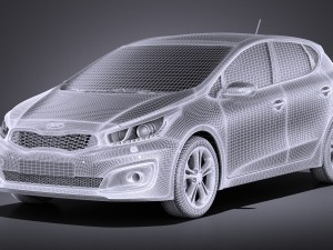 Kia Ceed 5-door 2017 vray 3D मॉडल