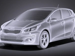 Kia Ceed 5-door 2017 vray 3D Model