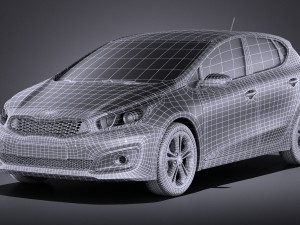 Kia Ceed 5-door 2017 vray 3D मॉडल