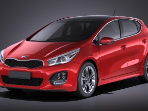 Kia Ceed GT-line 5-door 2017 vray Modelo 3D