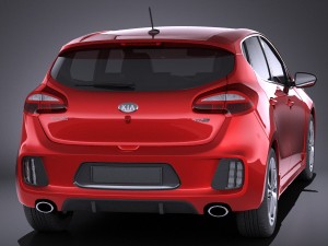 Kia Ceed GT-line 5-door 2017 vray Modelo 3D