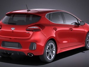Kia Ceed GT-line 5-door 2017 vray Modelo 3D