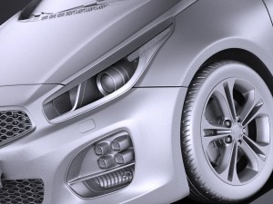 Kia Ceed GT-line 5-door 2017 vray Modelo 3D