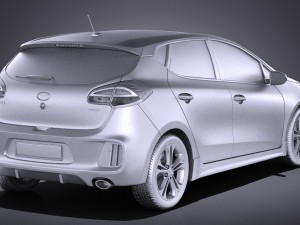 Kia Ceed GT-line 5-door 2017 vray Modelo 3D