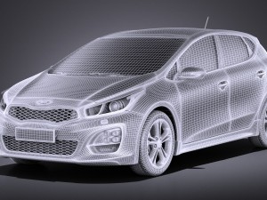 Kia Ceed GT-line 5-door 2017 vray Modelo 3D