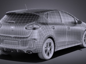 Kia Ceed GT-line 5-door 2017 vray Modelo 3D