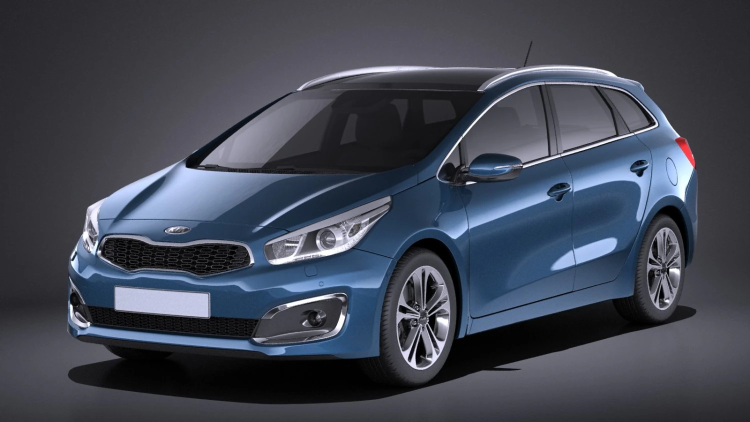 Kia Ceed SW 2017 vray 3D Model .c4d .max .obj .3ds .fbx .stl .blend 
