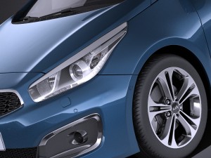 Kia Ceed SW 2017 vray 3D मॉडल