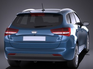 Kia Ceed SW 2017 vray 3D मॉडल